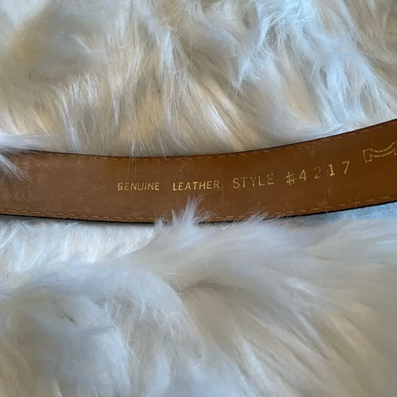 MOTION East Vintage Brown Leather Reptile Belt Size M/L - Picture 6 of 9